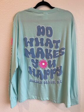 SOUTHERN SPIRIT • Long Sleeve Aqua T-shirt • Large